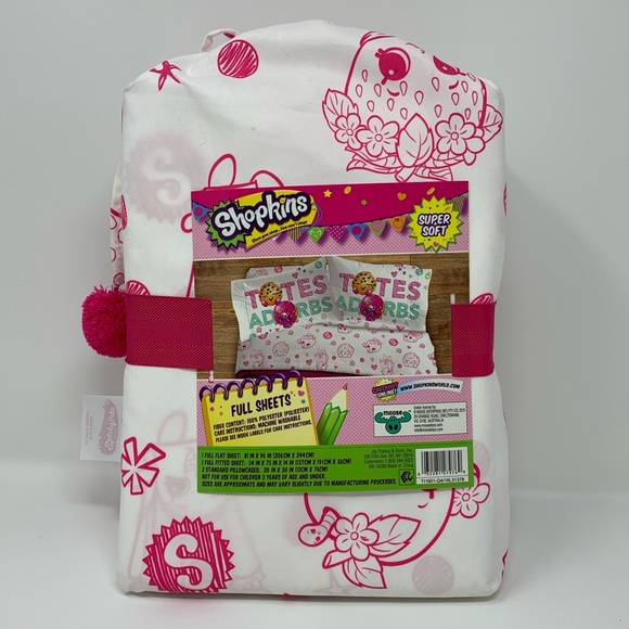 Shopkins Totes Adorbs Full Sheet Set - Picture 3 of 3